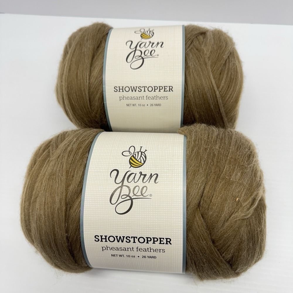 Yarn Bee Showstopper #16 Pheasant Feathers Lot Of 2 Acrylic Polyamide Wool